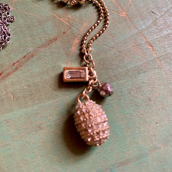 Faux Opal Crystal Silver Tone Layering Necklaces - Picture 9 of 13